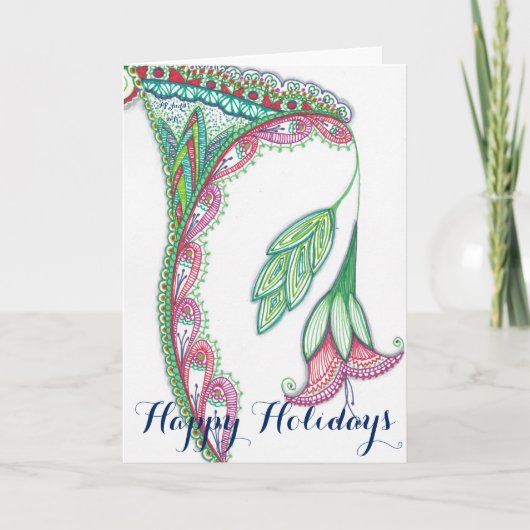 Weihnachts-Blume Feiertagskarte (Vorderseite)