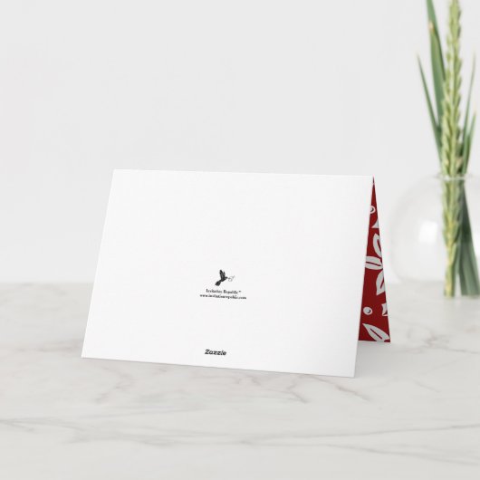 Weihnachts-Blume Feiertagskarte (Rückseite)