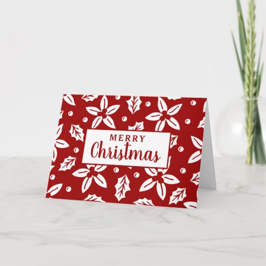 Weihnachts-Blume Feiertagskarte (Vorderseite)