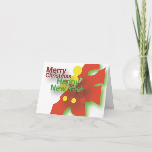 Weihnachts-Blume Feiertagskarte (Vorderseite)