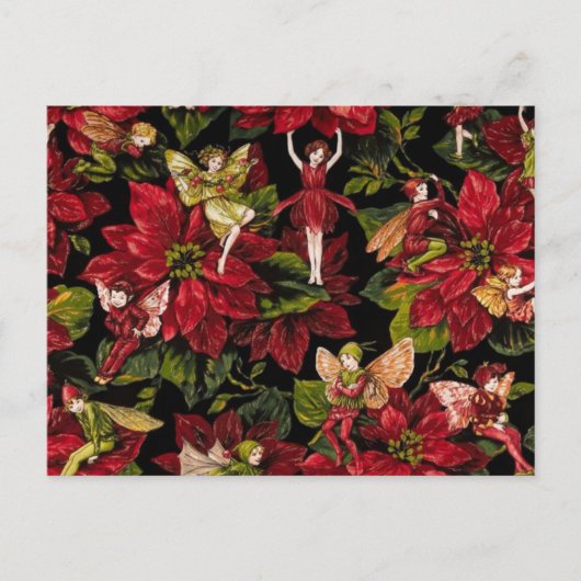 Weihnachts-Blume Feiertagspostkarte (Vorderseite)
