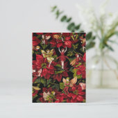Weihnachts-Blume Feiertagspostkarte (Stehend Vorderseite)