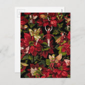 Weihnachts-Blume Feiertagspostkarte (Vorne/Hinten)