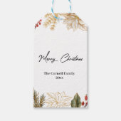 Weihnachts-Blume Geschenkanhänger (Vorderseite)