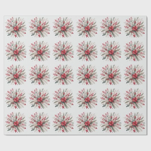 Weihnachts-Blume Geschenkpapier (Flach)