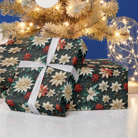 Weihnachts-Blume Geschenkpapier (Feiertage)