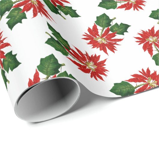 Weihnachts-Blume Geschenkpapier (Rolleneckpunkt)