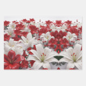 Weihnachts-Blume Geschenkpapier Set (Vorderseite)