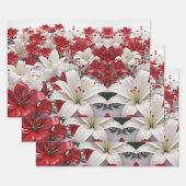 Weihnachts-Blume Geschenkpapier Set