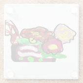 Weihnachts-Blume Glasuntersetzer (Rückseite)