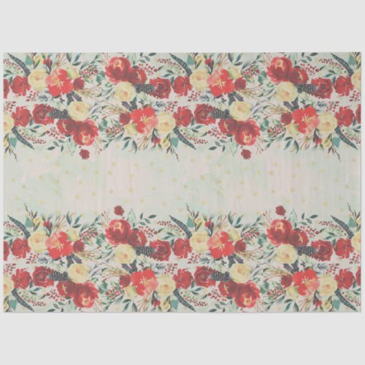 Weihnachts-Blume - Grenzen und Sterne in Blau Seidenpapier (Vorderseite)