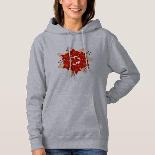 Weihnachts-Blume Hoodie (Vorderseite)
