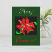 Weihnachts-Blume I Einladung (Stehend Vorderseite)