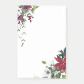 Weihnachts-Blume in Rot und Weiß Post-it Klebezettel (Vorderseite)