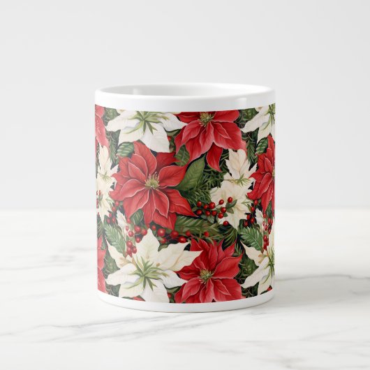 Weihnachts-Blume Jumbo-Tasse (Vorderseite)