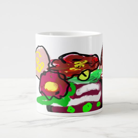 Weihnachts-Blume Jumbo-Tasse (Vorderseite)