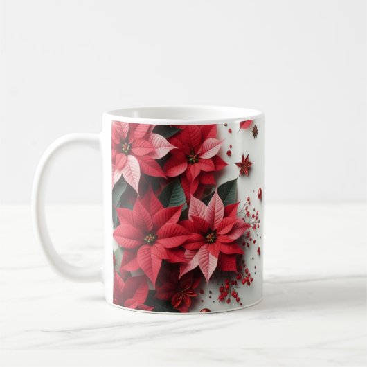 Weihnachts-Blume Kaffeetasse (Links)