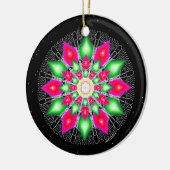 Weihnachts-Blume Keramik Ornament (Links)