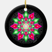 Weihnachts-Blume Keramik Ornament (Hinten)