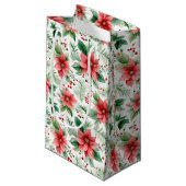 Weihnachts-Blume Kleine Geschenktüte (Vorderseite Schrägansicht)