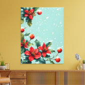 Weihnachts-Blume Leinwanddruck (Insitu (Wohnzimmer))