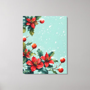 Weihnachts-Blume Leinwanddruck