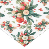 Weihnachts-Blume mit grünen Bouquetmuster Kurzer Tischläufer (Ecke)