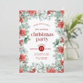 Weihnachts-Blume Party Einladung (Stehend Vorderseite)