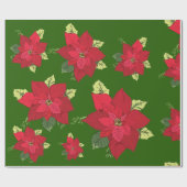 Weihnachts-Blume Poinsettia Wrapping Paper Geschenkpapier (Flach)