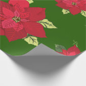Weihnachts-Blume Poinsettia Wrapping Paper Geschenkpapier (Ecke)