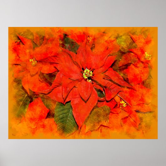Weihnachts-Blume Poster (Vorne)
