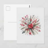 Weihnachts-Blume Postkarte (Vorne/Hinten)