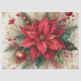 Weihnachts-Blume Red Poinsettia Tissue Paper Seidenpapier