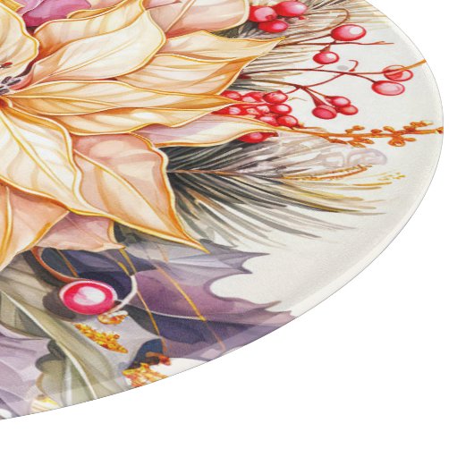 Weihnachts-Blume Schneidebrett (Ecke)