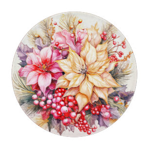 Weihnachts-Blume Schneidebrett