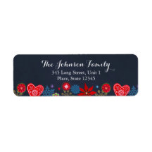 Weihnachts-Blume Snowflakes Rücksendeadresse