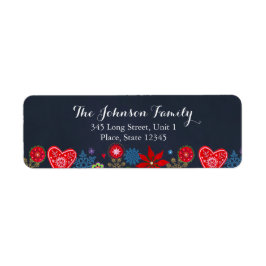 Weihnachts-Blume Snowflakes Rücksendeadresse