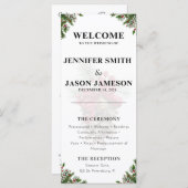 Weihnachts-Blume Thema Hochzeit Programm (Vorne/Hinten)