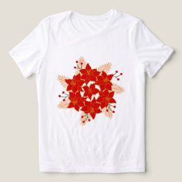 Weihnachts-Blume Tri-Blend Shirt