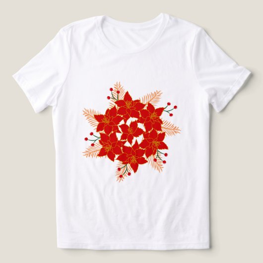 Weihnachts-Blume Tri-Blend Shirt (Design Vorderseite)