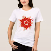 Weihnachts-Blume Tri-Blend Shirt (Vorderseite)