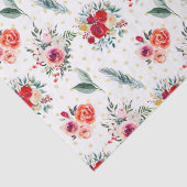 Weihnachts-Blume und Evergreens-Muster Seidenpapier (Detail)