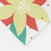 Weihnachts-Blume und Mistletoe Fleecedecke (Ecke)