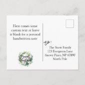 Weihnachts-Blume und Vogel - All unsere Lieben Postkarte (Rückseite)