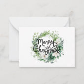 Weihnachts-Blume und Vogel mit all unserer Liebe Mitteilungskarte (Rückseite)