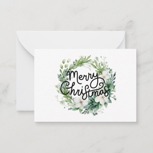 Weihnachts-Blume und Vogel mit all unserer Liebe Mitteilungskarte (Rückseite)