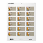 Weihnachts-Blume Vintage Geschenkmarke Adressaufkleber (Vorne)