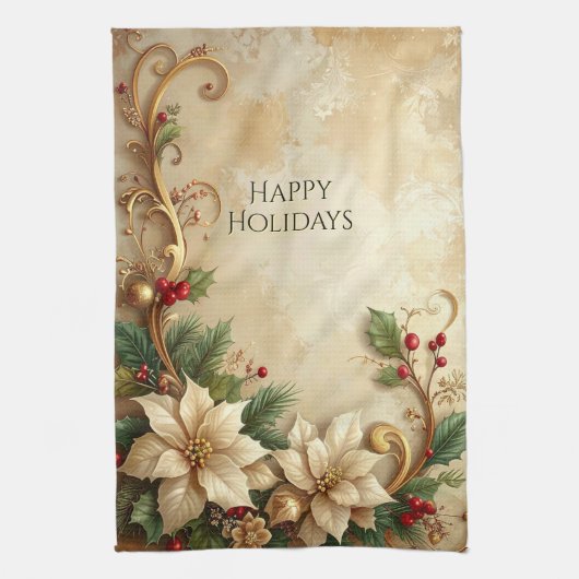 Weihnachts-Blumen-Feiertag-Küchentuch Geschirrtuch (Vertikal)