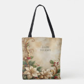Weihnachts-Blumen-Feiertags-Tasche Tasche (Rückseite)