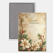 Weihnachts-Blumen-Feiertagsmagnet Magnet (Vorderseite/Rückseite)